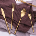 Gold Bamboo Node Stainless Steel Cutlery Set