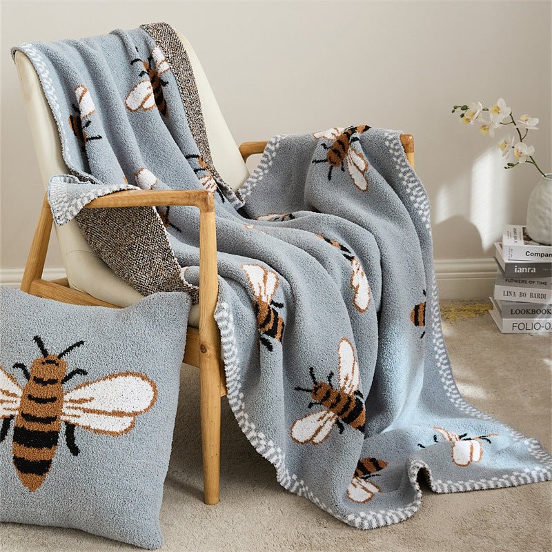 Gold Bee Blanket & Cushion
