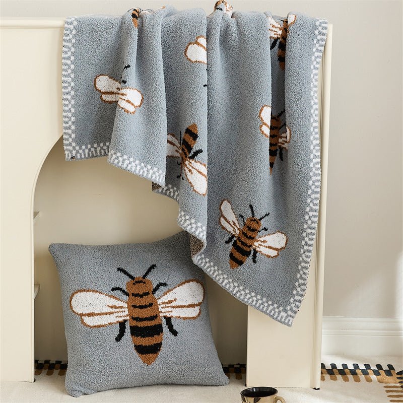 Gold Bee Blanket & Cushion