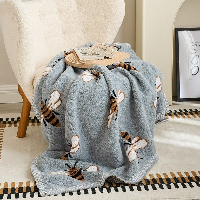 Gold Bee Blanket & Cushion