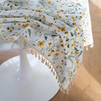 Golden Wattle Tassel Table Cloth