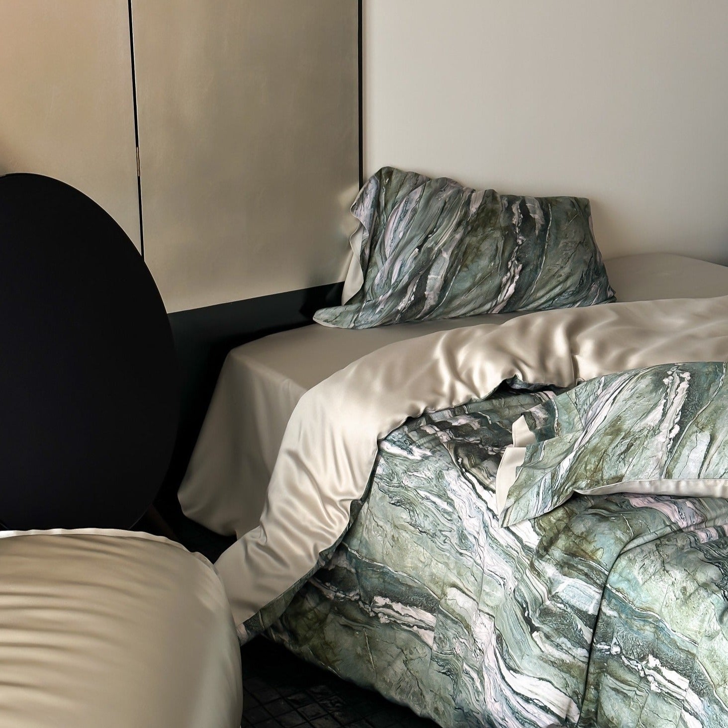 Green Marble Bedding Set
