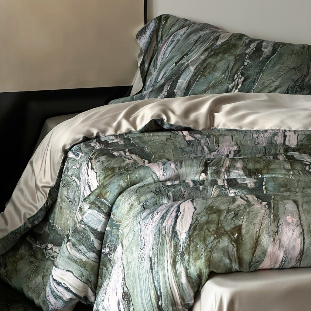Green Marble Bedding Set