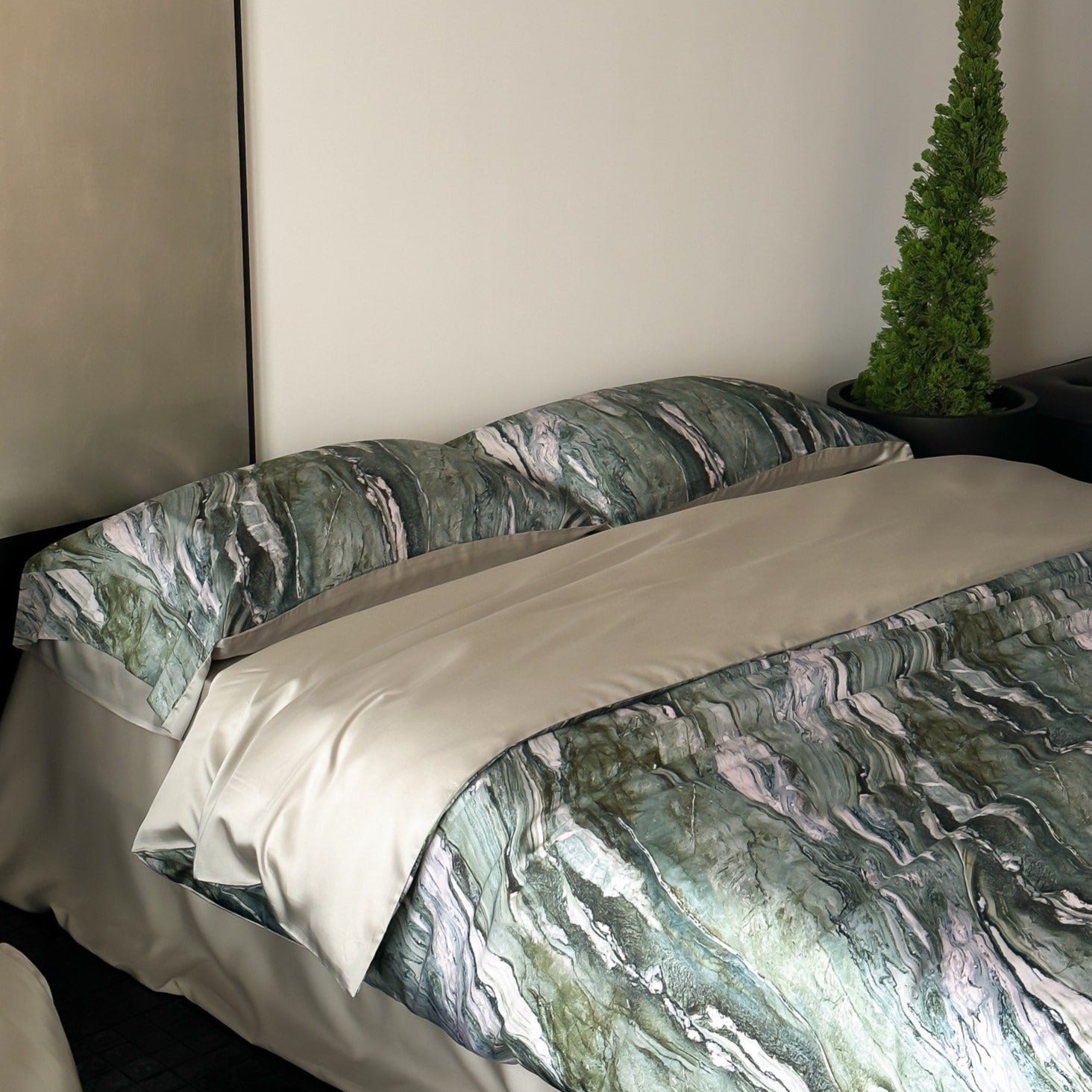 Green Marble Bedding Set