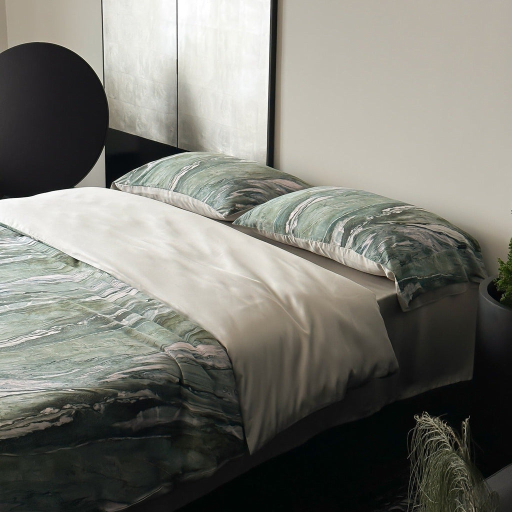Green Marble Bedding Set