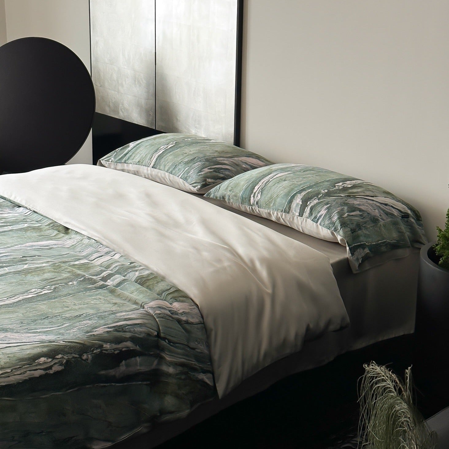 Green Marble Bedding Set