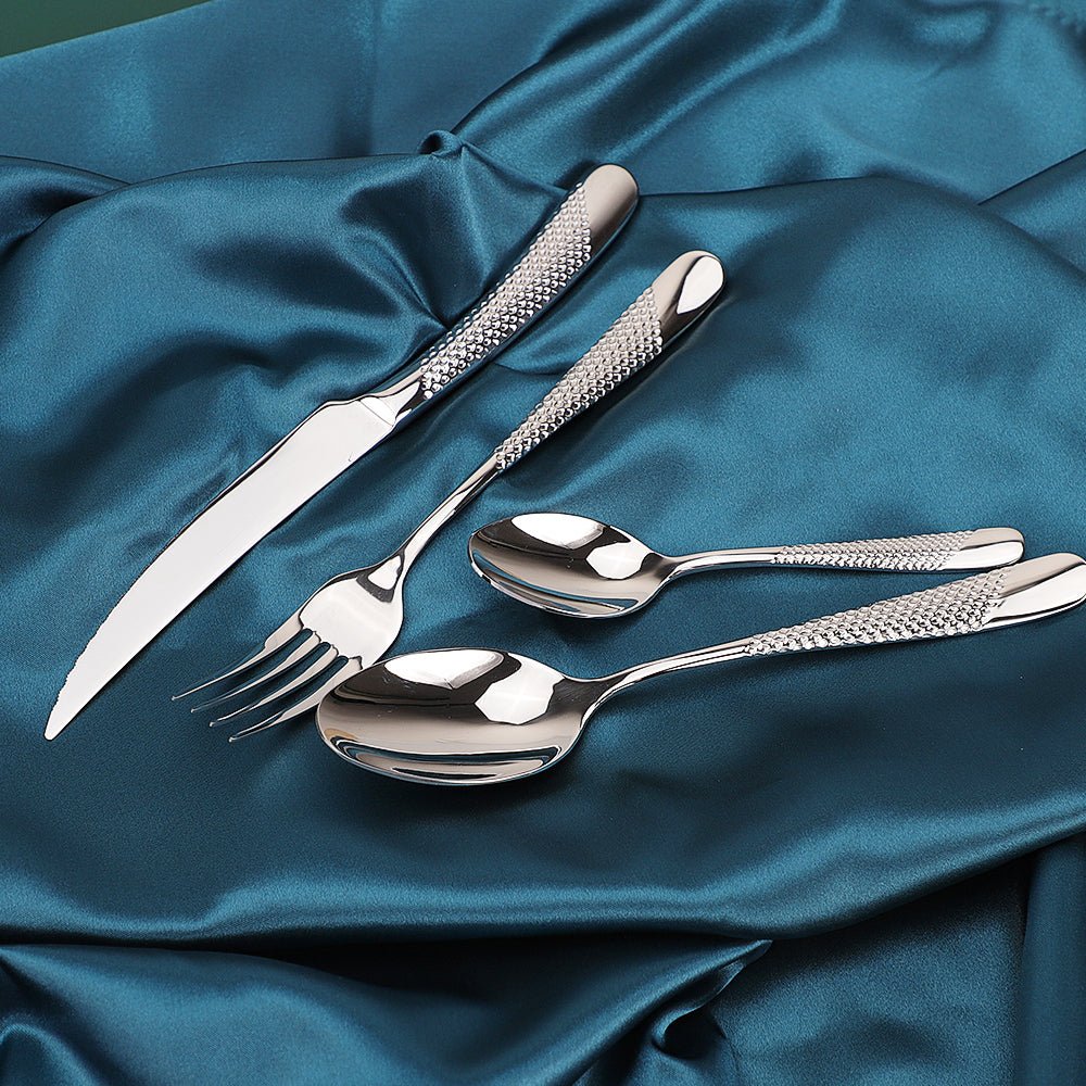 Honeycomb Grooved Stainless Steel Cutlery Set