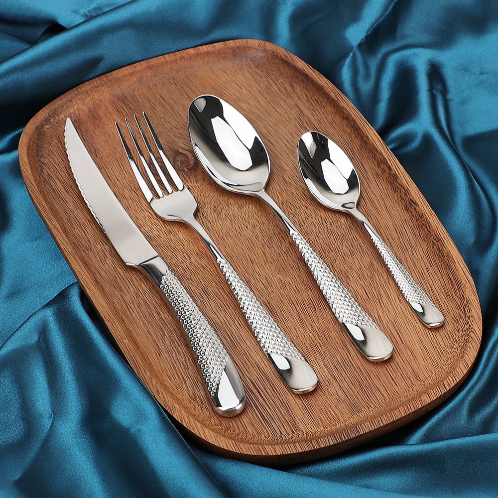 Honeycomb Grooved Stainless Steel Cutlery Set