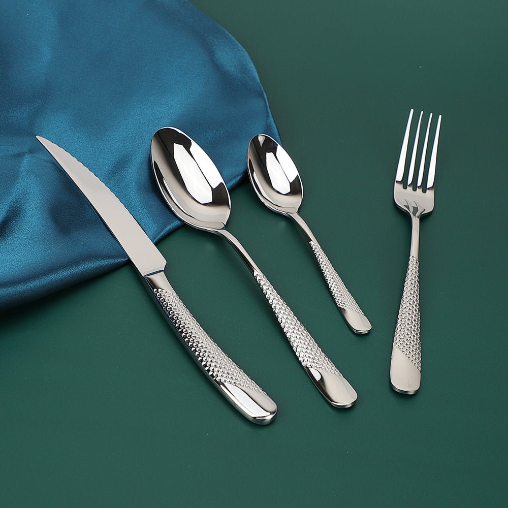 Honeycomb Grooved Stainless Steel Cutlery Set