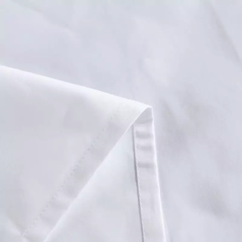Lola Crisp White Minimalist Cotton Bedding Set