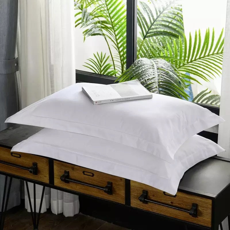 Lola Crisp White Minimalist Cotton Bedding Set