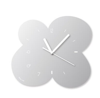 Irregular Flower Acrylic Mirror Clock