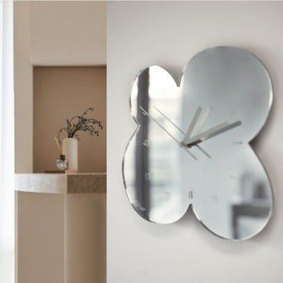 Irregular Flower Acrylic Mirror Clock