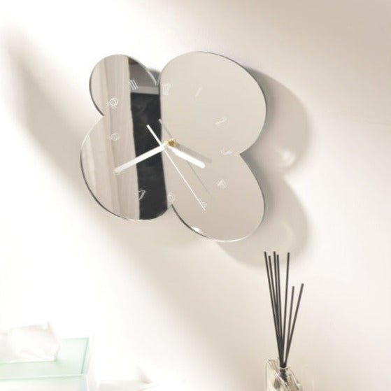 Irregular Flower Acrylic Mirror Clock