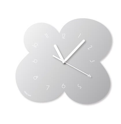 Irregular Flower Acrylic Mirror Clock
