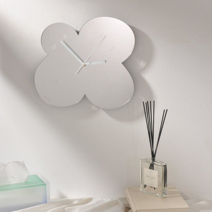 Irregular Flower Acrylic Mirror Clock