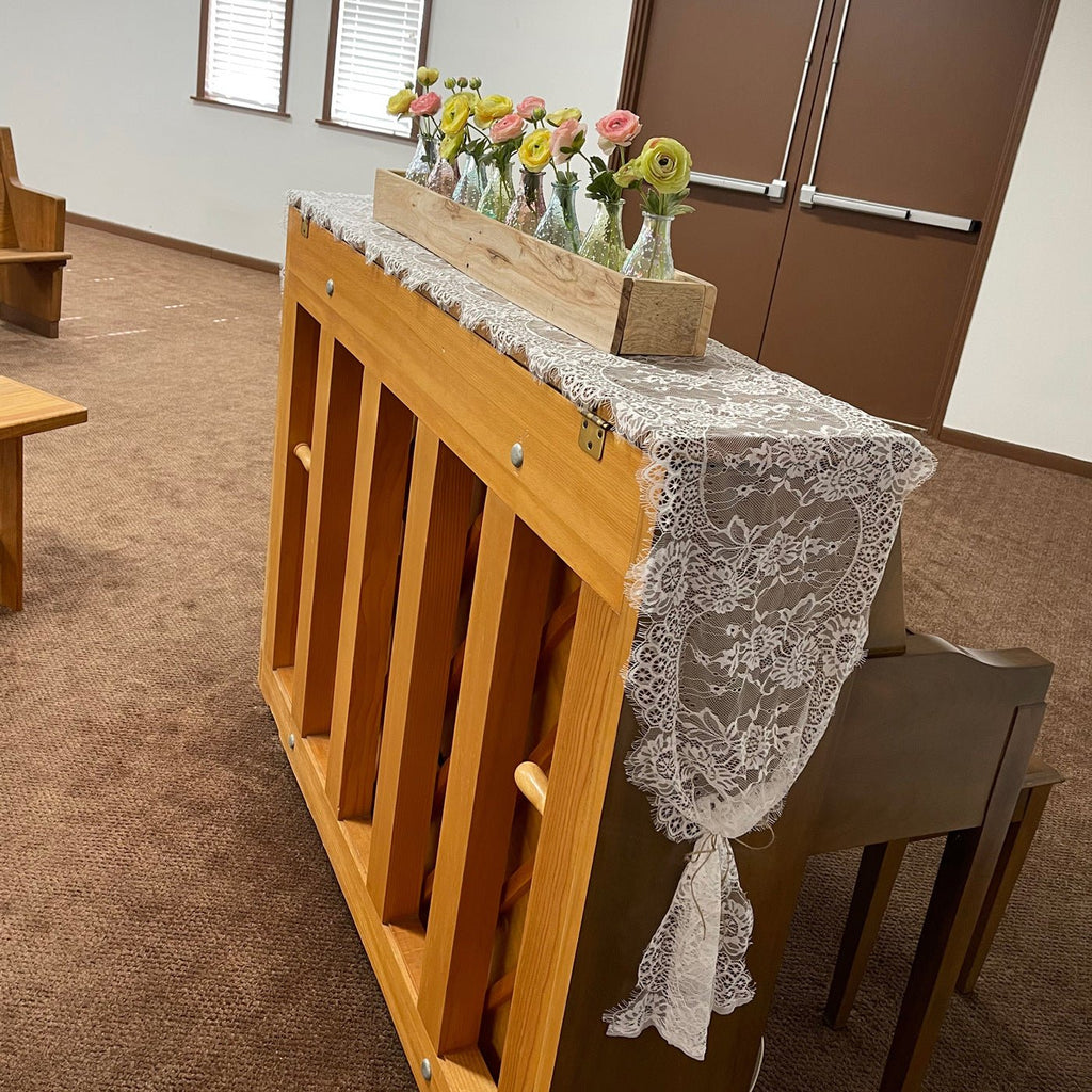 Joyful Lace Table Runner