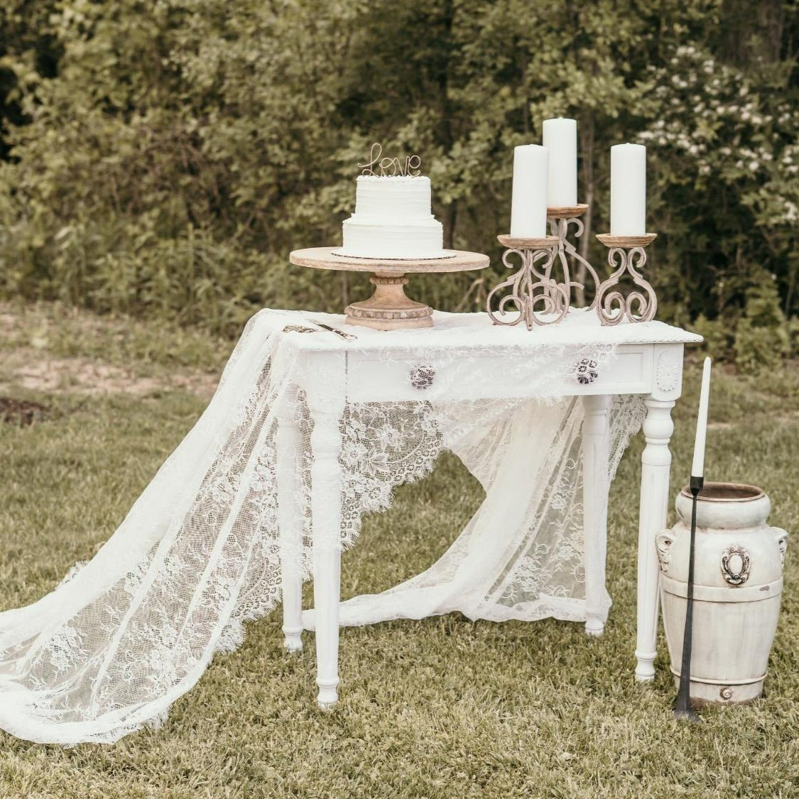 Joyful Lace Table Runner