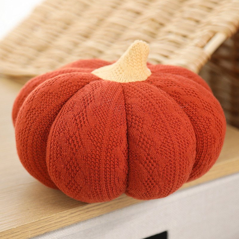Knitted Pumpkin Cushion