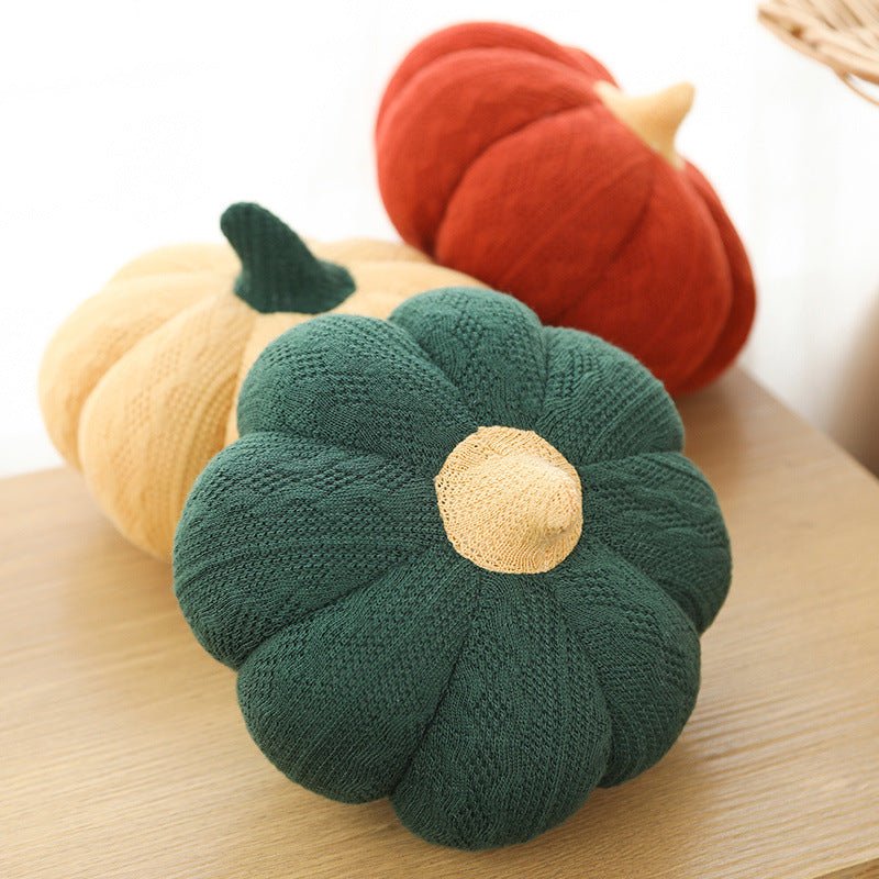 Knitted Pumpkin Cushion