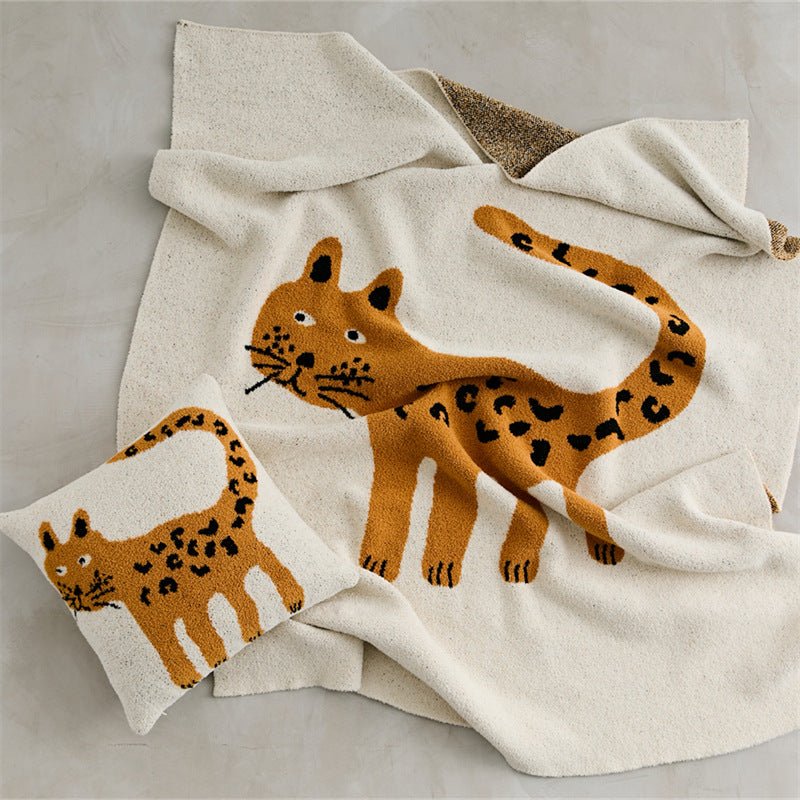 Leopard Blanket & Cushion