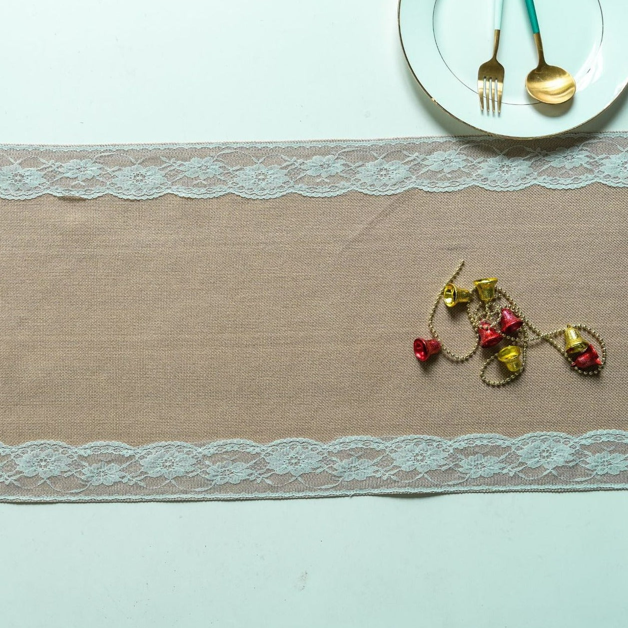 Lovers Linen Lace Table Runner