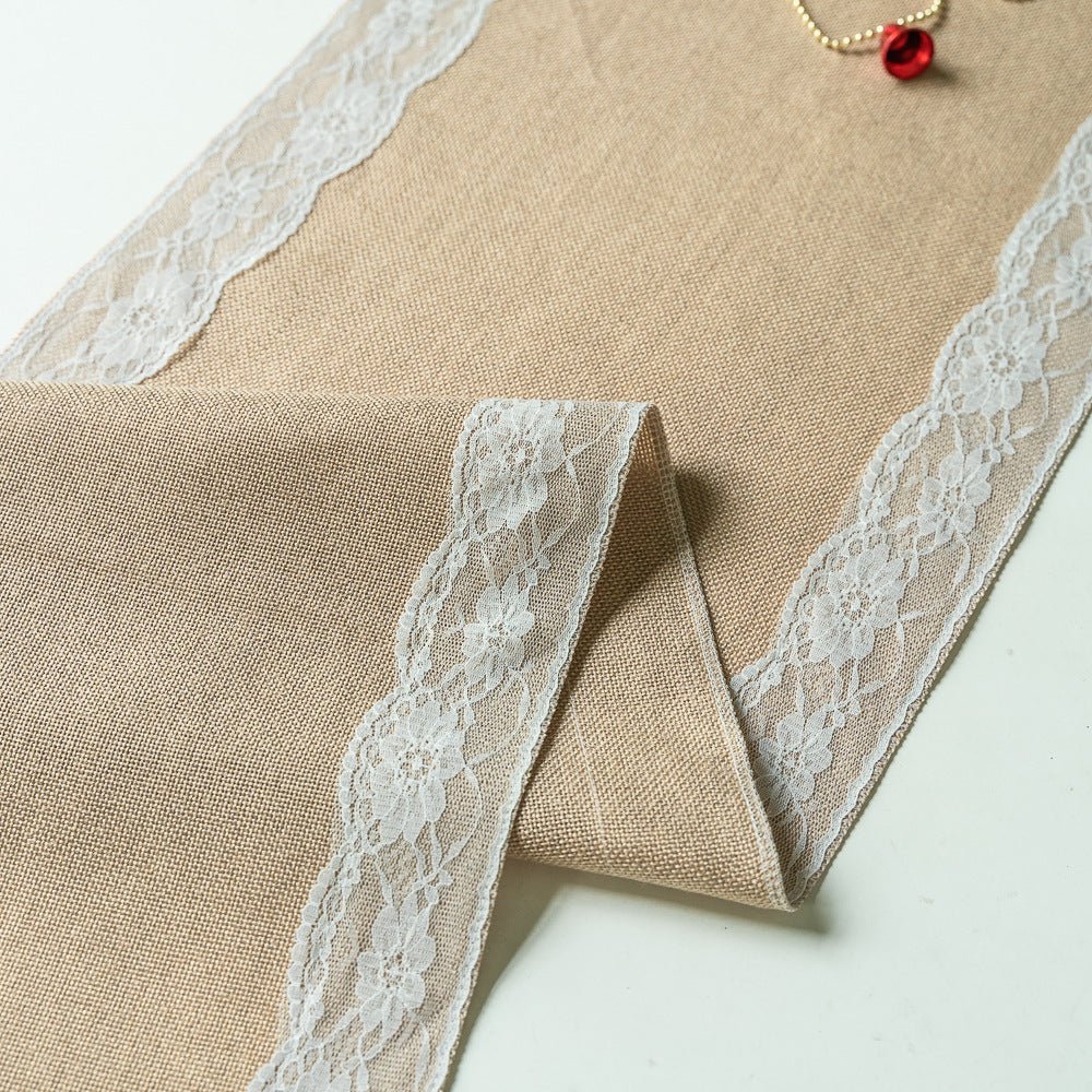 Lovers Linen Lace Table Runner