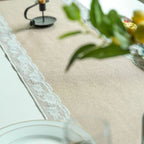 Lovers Linen Lace Table Runner