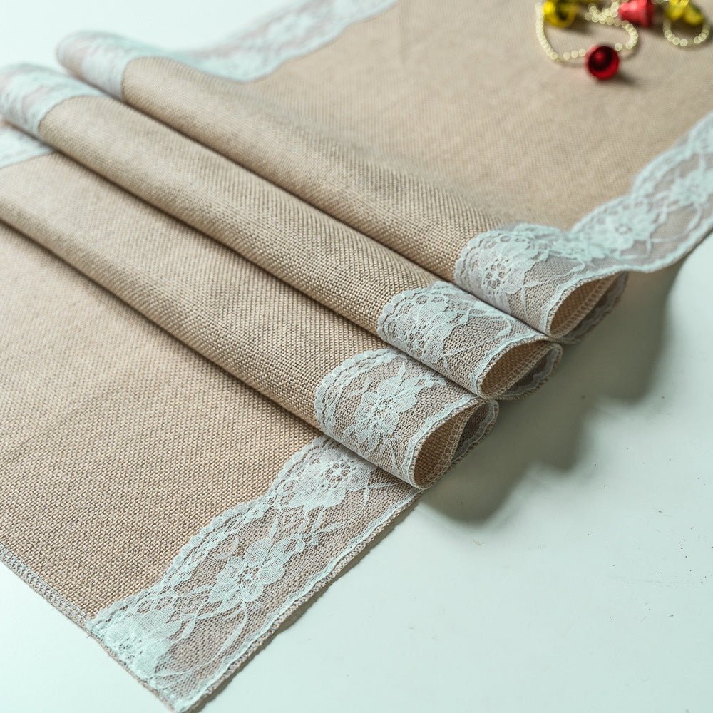 Lovers Linen Lace Table Runner