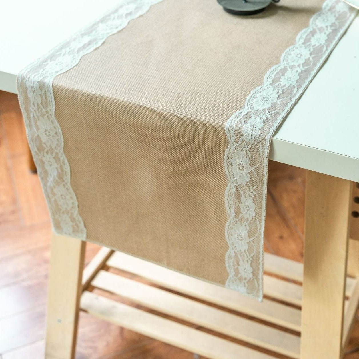 Lovers Linen Lace Table Runner