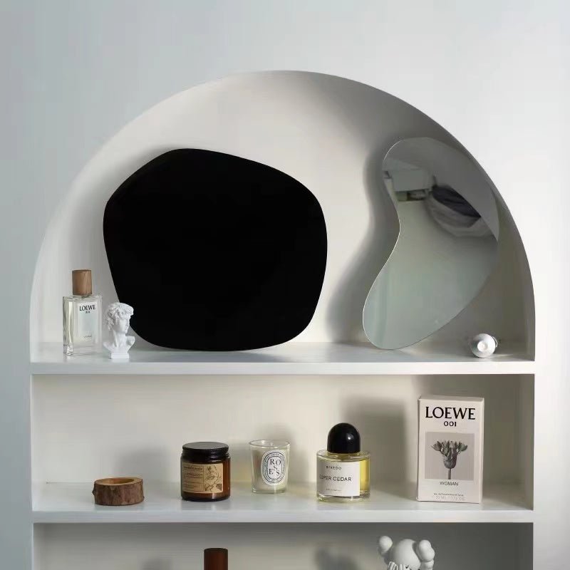 Minimalist Polygon Mirror Elevated Acrylic Tray