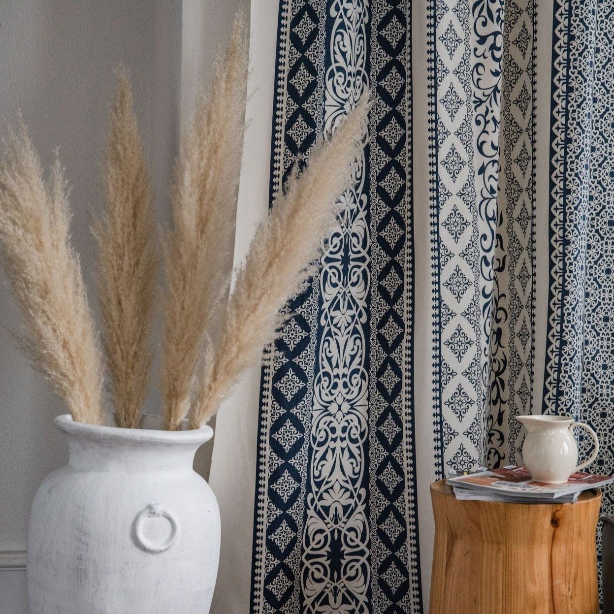 Monochrome Boho Curtain