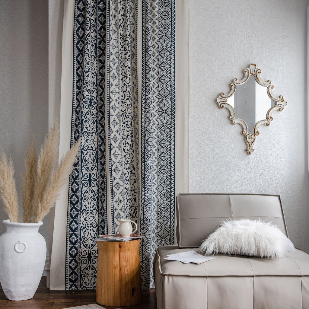 Monochrome Boho Curtain