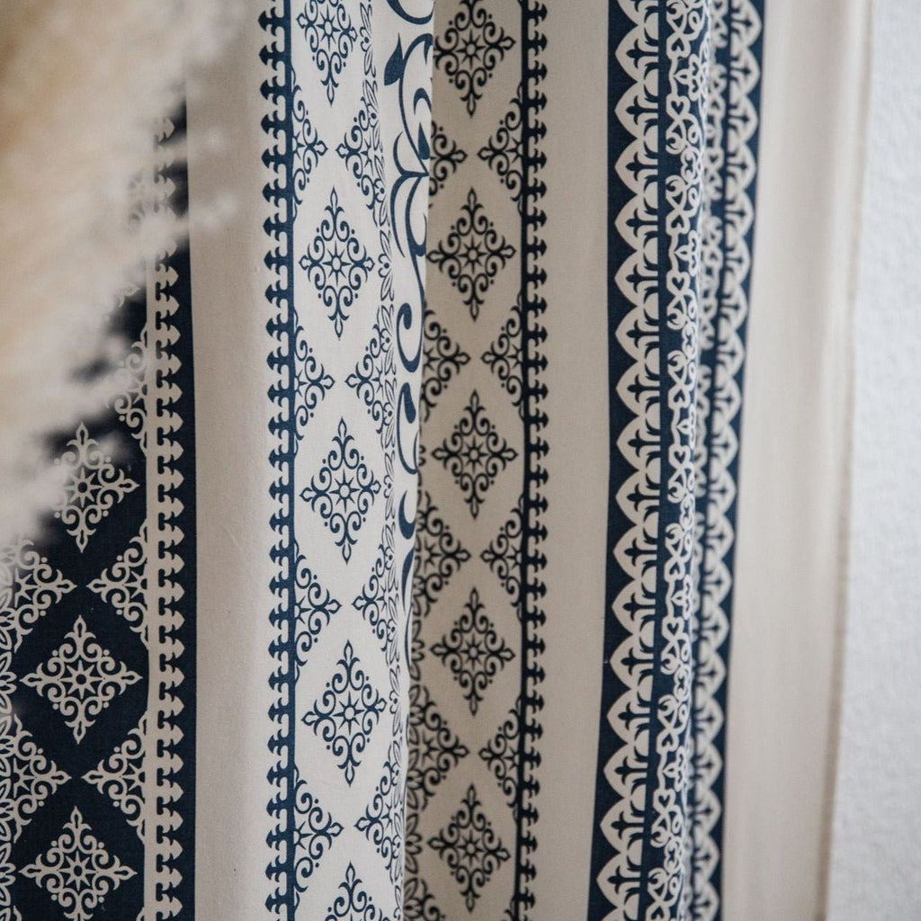 Monochrome Boho Curtain