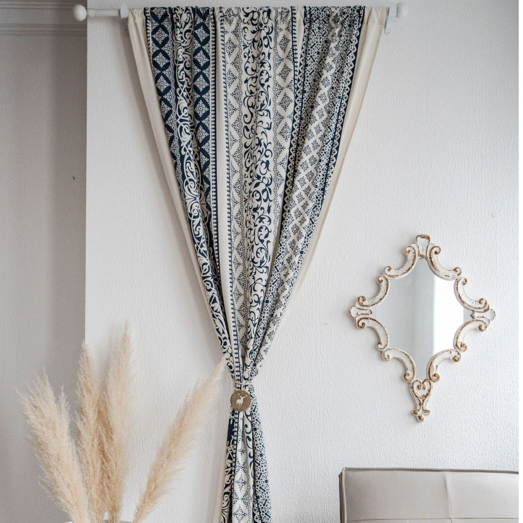 Monochrome Boho Curtain
