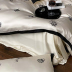 Monochrome Flower Bedding Set