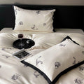 Monochrome Flower Bedding Set