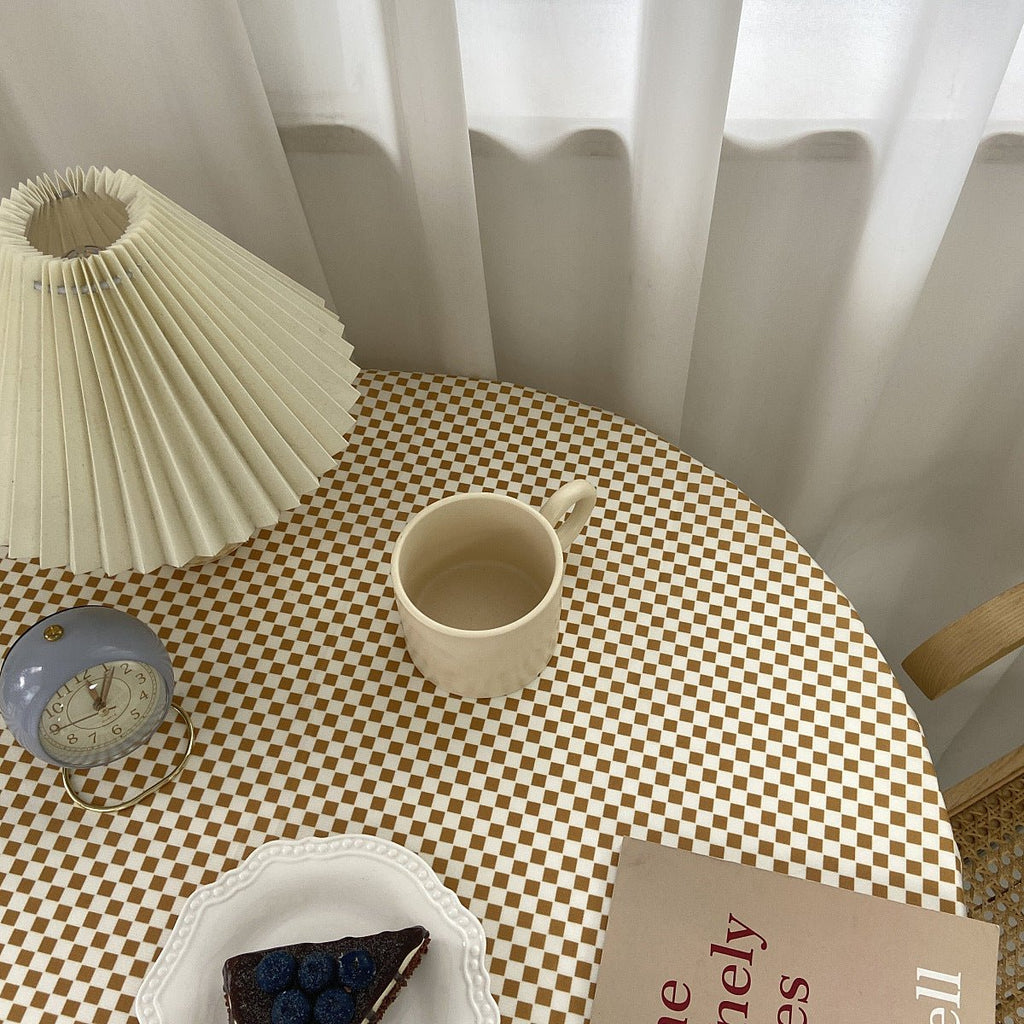 Mustard Checkerboard Table Cloth