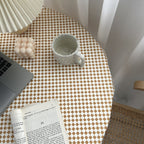 Mustard Checkerboard Table Cloth