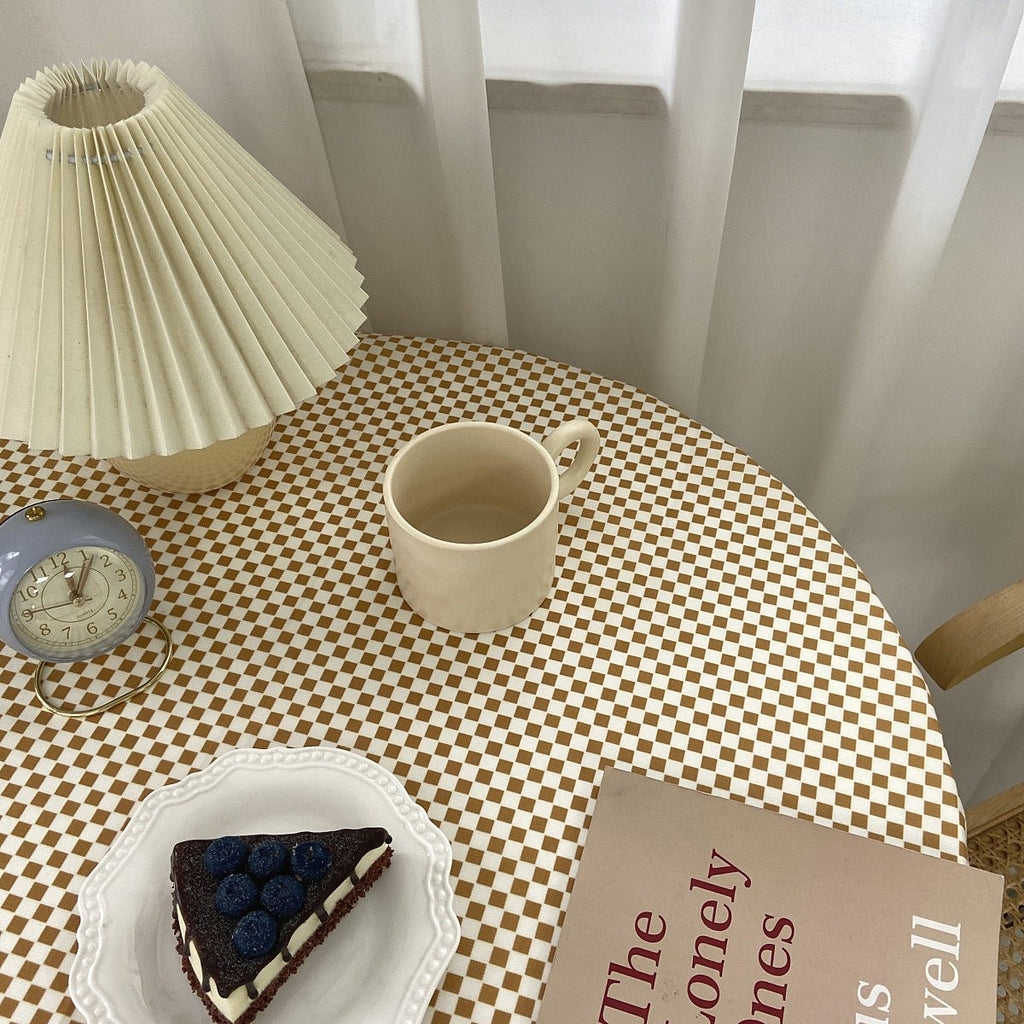 Mustard Checkerboard Table Cloth