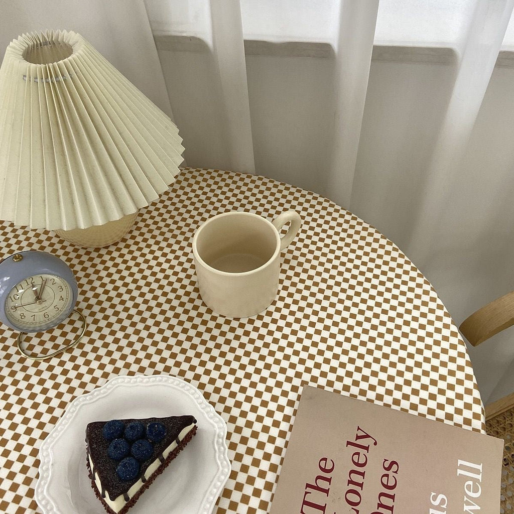 Mustard Checkerboard Table Cloth