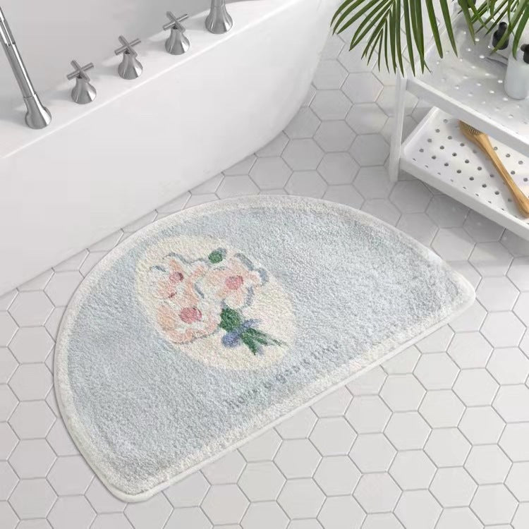 Painted Flowers Bath Mat
