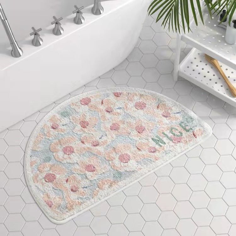 Painted Flowers Bath Mat