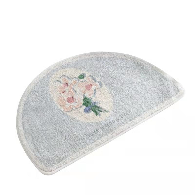 Painted Flowers Bath Mat