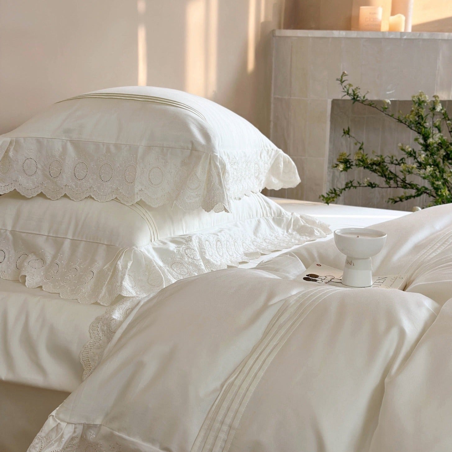 Parisian Lace Blush Bedding Set