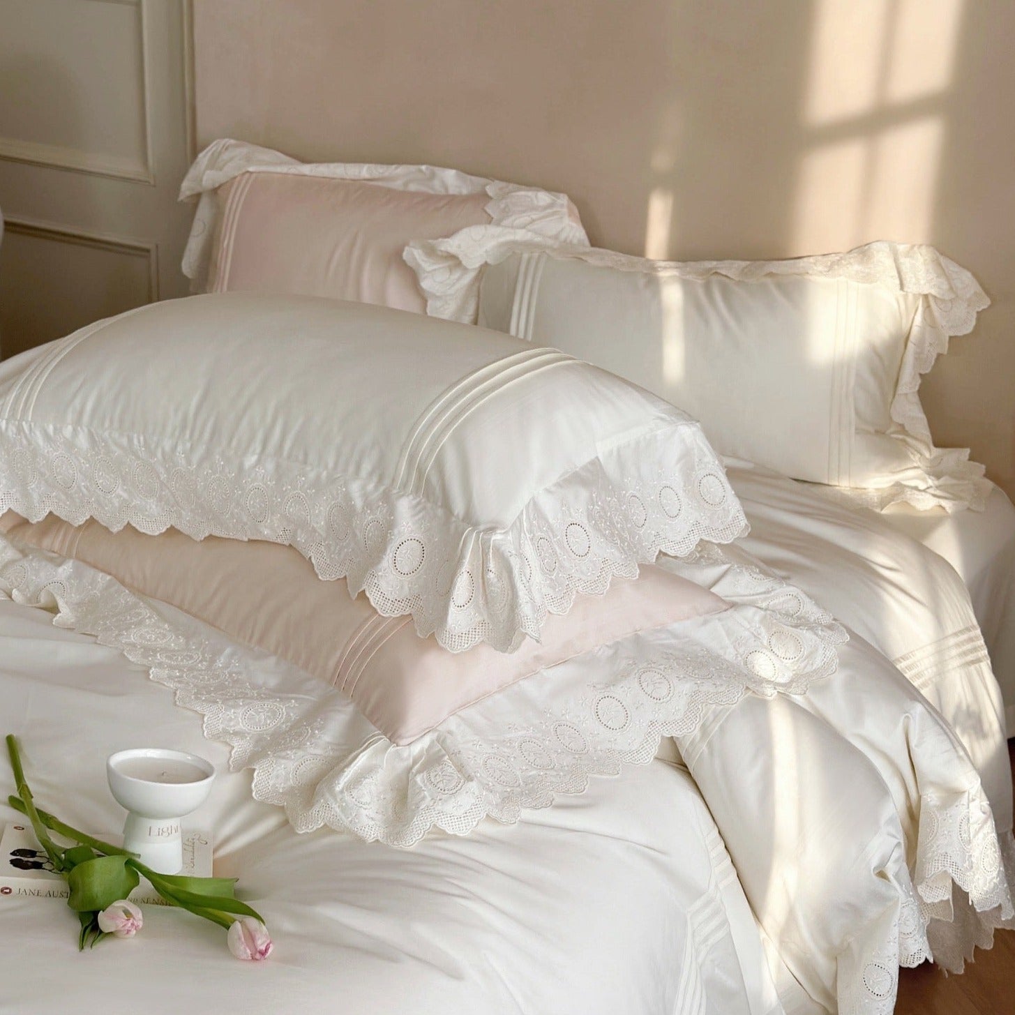 Parisian Lace Blush Bedding Set - FINAL SALE