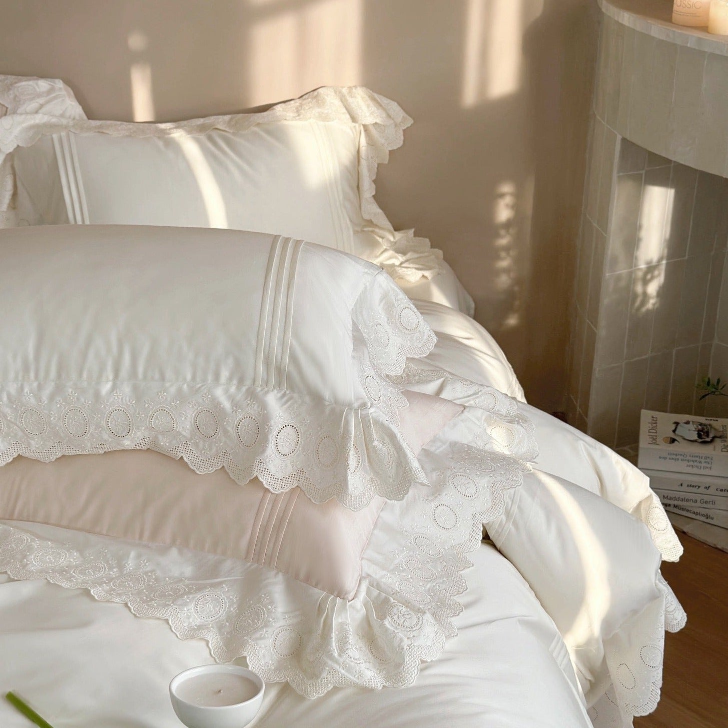 Parisian Lace Blush Bedding Set