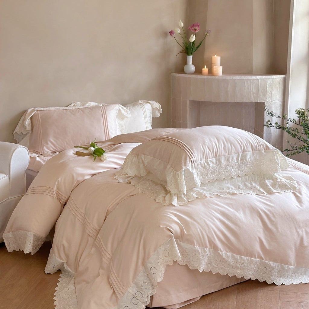 Parisian Lace Blush Bedding Set