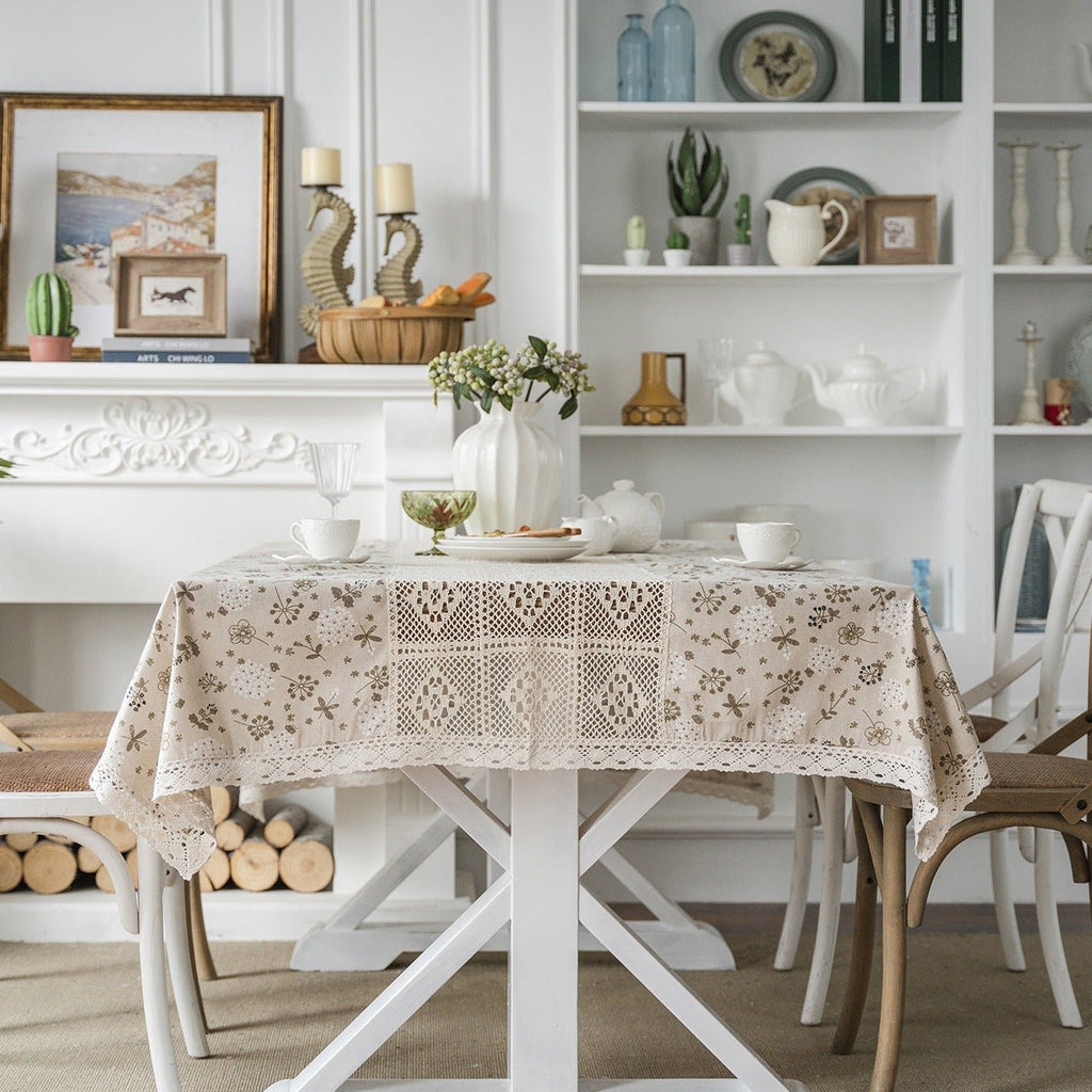 Peaceful Beige Table Cloth