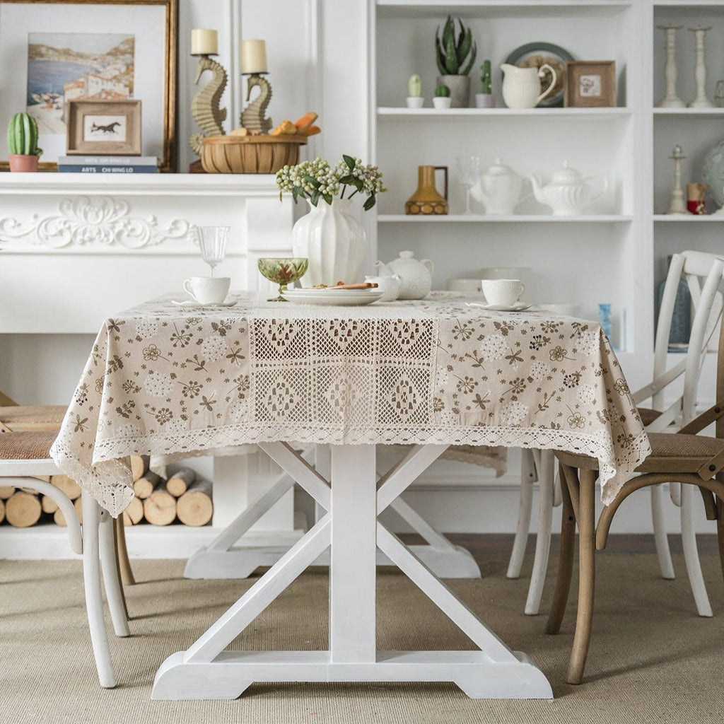 Peaceful Beige Table Cloth